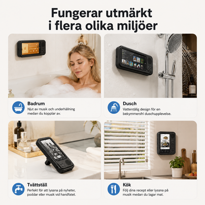 GlaslyCase™ –  Vattentät mobilfodral med Bluetooth-högtalare
